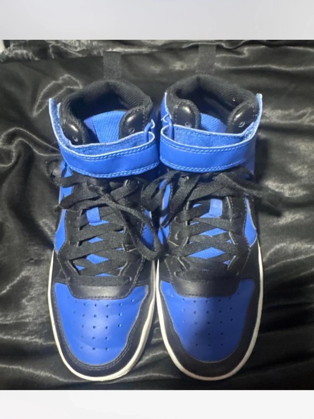 Nike Kids Mid-Top Sneakers in Black and Royal Blue